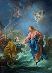 Sint-Petrus uitgenodigd om over het water te lopen, 1766